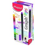 Maped Fineliner 12'li Mor Keçe Uçlu Kalem