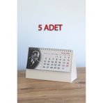 Mapi 5 Adet 2026 Atatürk Masa Takvimi - 15 Yapraklı Piramit Takvim (14X20 Cm)