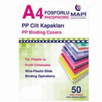 Mapi A4 450 mic 50'li Beyaz Kum Desen Opak Cilt Kapağı