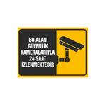 Mapi Bu Alan Kamera Ile Izlenmektedir Pvc Plastik Uyarı Levhası (30X42 CM)
