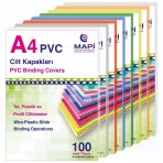 Mapi Cilt Kapağı Plastik Opak A4 160 Mıc Sarı 204 02 06-100-pkt
