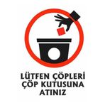 Mapi ‘lütfen Çöpleri Çöp Kutusuna Atınız’ Pvc Plastik Uyarı Levhası (30X42 CM)