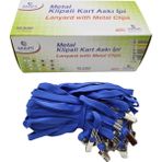 Mapi Metal Klipsli Polyester Yaka Kartı Askı Ipi 50 Li Paket Mavi 9102654