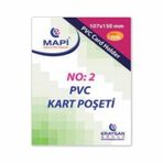 Mapi Pvc Dikey Kart Poşeti No:2 107X150 Mm 100 Lü 9101036 (1 Paket 100 Adet)