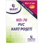 Mapi Pvc Dikey Kart Poşeti No:76 87X115 mm 100 Lü 9101039 (1 Paket 100 Adet)