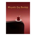 mapico 4 Adet Minyatür Çay Bardağı - Mini Telefon Süsü Bebek Evi Aksesuar ve Diorama Dollhouse Aksesuar