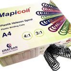 MAPİCOİL 3:1 PLASTİK HELEZON SPİRAL 18MM SİYAH 100 AD 36 LOP