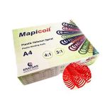 MAPİCOİL 4:1 PLASTİK HELEZON SPİRAL 16MM.KIRMIZI 100 AD.48LOP