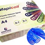 MAPİCOİL 4:1 PLASTİK HELEZON SPİRAL 25MM.MAVİ 50 AD. 48 LOP