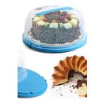 Mapple Home Kek Pasta Börek Saklama Kabı Kilitli Plastik Borcam Taşıma Fanusu Kek Pasta Börek Taşıma Kutusu 30cm