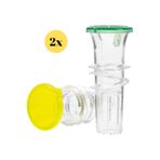 MappleHome 2'li Limon Sıkacağı BPA İçermeyen Kapaklı Meyve Sıkacağı Kokteyller ve İçecekler için Limon Sıkma