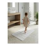 MappleHome Beyaz Aqua Luxe Vantuzlu Duş Kaydırmazı Katlanabilir Kaydırmaz Banyo Paspası 45x70