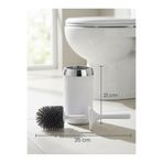 MappleHome Silikon Tuvalet Fırçası Krom Kaplama Akıllı Kapak Soft Toilet Brush Beyaz