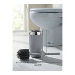 MappleHome Silikon Tuvalet Fırçası Krom Kaplama Akıllı Kapak Soft Toilet Brush Gri
