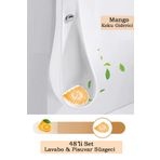 Maproworld 48'li Set Mango Kokulu Pisuvar Süzgeci – Lavabo Yer Gideri Koku Giderici Hijyenik Tuvalet Matı