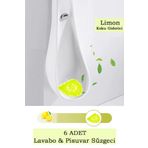 Maproworld 6 Adet - Limon Kokulu Pisuvar Süzgeci – Lavabo Yer Gideri Koku Giderici Hijyenik Tuvalet Matı