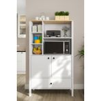 Maq Home Helen Mikrodalga Bölmeli Çok Amaçlı Mutfak Dolabı Raflı Çekmeceli Beyaz 93 cm