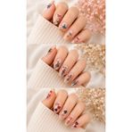 MAQYA KOZMETİK 3’lü Nail Sticker Seti | Telefon Kılıfı Tablet Laptop ve Tırnak Süsleme Stickerı | Kelibek Kalp Minimal Çiçek Tasarım