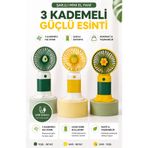 MAQYA KOZMETİK Şarjlı Mini El Fanı 3 Kademeli USB Şarjlı Telefon Tutuculu Taşınabilir Fan Vantilatör Karma Model Vantilatör Turbo Üfleme Kademe(ÇİÇEK ANANAS AVAKADO)