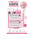 MAQYA KOZMETİK Takma Kirpik Seti 120'li Yapıştırıcı Hediyeli Sabitleyici Doğal Görünüm+ Takma Kirpik Cımbızı + Tarama Fırçası 10D-8D/10mm-8mm