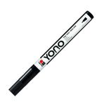Marabu 12400101073 - YONO Marker, Siyah 073, çok yönlü akrilik kalem, ince Japon yuvarlak uçlu, 0,5-1,5 mm, su bazlı, solmaz ve suya dayanıklı, neredeyse tüm zeminler için
