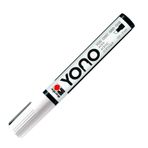 Marabu 12400102070 - YONO Marker, Beyaz 070, Çok Yönlü Akrilik Kalem, Japon Kesik Uçlu, 0,5-5 mm, Su Bazlı, Işık Geçirmez ve Suya Dayanıklı, Neredeyse Tüm Zeminler için