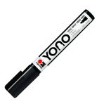 Marabu 12400102073 - YONO Marker, Siyah 073, Çok yönlü akrilik kalem, Japon kama uçlu 0,5 - 5 mm, su bazlı, solmaz ve suya dayanıklı, neredeyse tüm zeminler için