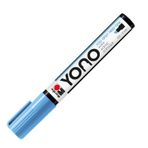 Marabu 12400102256 - YONO Marker, pastel mavi 256, çok yönlü akrilik kalem, Japon kama uçlu 0,5 - 5 mm, su bazlı, solmaz ve su geçirmez, neredeyse tüm zeminler için
