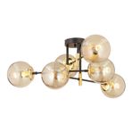 MARAL 6LI SİYAH GOLD BAL CAMLI AVİZE