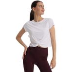 Marana Cropped Top Kadın Beyaz Günlük Stil T-Shirt 25KK1032-KBYZ - XL