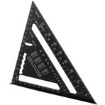 Marangoz gönyesi 5'i 1 arada, metal marangoz açısı, 185 mm, sağlam alüminyum marangoz açısı, metrik ölçekli, çok fonksiyonlu açı: cetvel, durdurma açısı, gönye açısı, açı ölçer