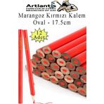 Marangoz Kalem Kırmızı Oval 12 Adet 1 Paket Kalın Oval Marangoz İnşaat Kalemi Aşap Beton İşaretleme Kalemi Kalın Kalem