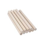 Marangozi 15MM (1,5cm) 5 Adet 50CM Yuvarlak Ahşap Çubuk, Makrome Çıta Sopa
