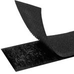 MARARDI Cırt cırtlı bant [siyah] çift taraflı dikiş için cırt cırtlı bant [5 metre x 40 mm] kanca ve halka [yapışmaz] ekstra güçlü ve dayanıklı şeritler, kıyafet, el işi, ev işleri için