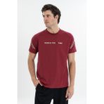 Maraton Comfort Erkek Bisiklet Yaka Bordo- T-Shirt