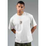 Maraton Oversize Erkek Bisiklet Yaka Gümüş Gri T-shirt - Gümüş - Gri