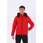 Maraton Regular Erkek Kapşonlu Uzun Kol Kırmızı Ceket 20384 - XL