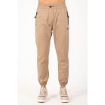 Maraton Regular Erkek Lastik Paça Açık Vizon Pantolon - 2XL