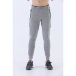 Maraton Regular Erkek Ribana Paça Gri Melanj Eşofman Altı 21014 - XL