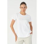 Maraton Regular Kadın Bisiklet Yaka Beyaz- T-Shirt - XL