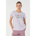 Maraton Regular Kadın Bisiklet Yaka Mor- T-Shirt - XL