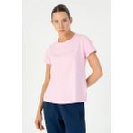 Maraton Regular Kadın Bisiklet Yaka Pembe T-Shirt