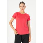 Maraton SlimFit Kadın Bisiklet Yaka Mercan T-shirt