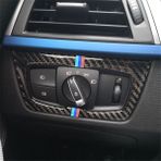 Maraz Bmw F30 2013-2017 / F34 2013-2017 Için Üç Renkli Karbon Fiber Araba Far Anahtarı Dekoratif Etiketi
