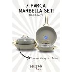 Marbella 7 Parça (18-20-24) Cm Ten. 24Cm Tav. Set Güveç Model