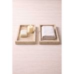 Marbello Traverten Tepsi 2’li Set 17x32 cm Doğal Taş Dekoratif Organizer