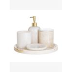 MARBLE BEYAZ 5'Lİ BANYO SETİ