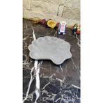 Marble Center Mermer Istiridye Sunumluk Tepsi Dekoratif Çerezlik Kase Tabak - Gri