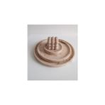 Marble Mermer Desenli Dekoratif Beton Büyük Boy Organizer 3 Lü Tepsi Seti - Kahverengi