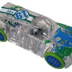 Marble Racers Hızlı Atış Geri Çekmeli Motorlu 1:43 Ölçekli Yarış Arabasını Aydınlatın - Yeşil Tekerlekler